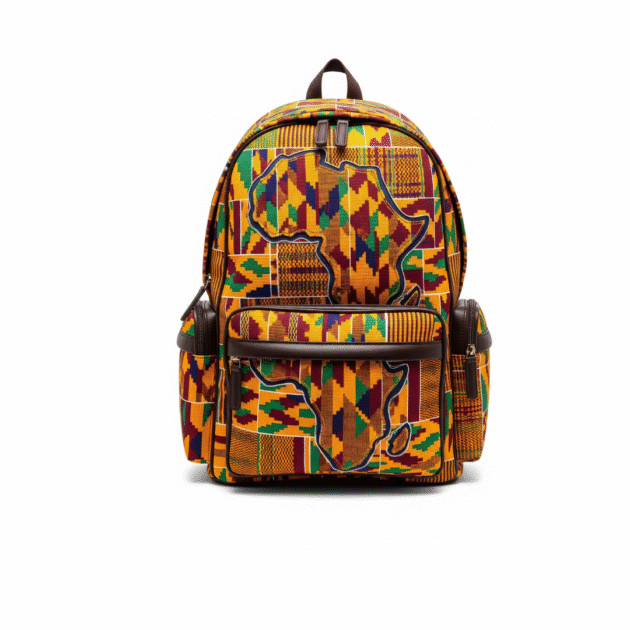 African Print School Backpack
