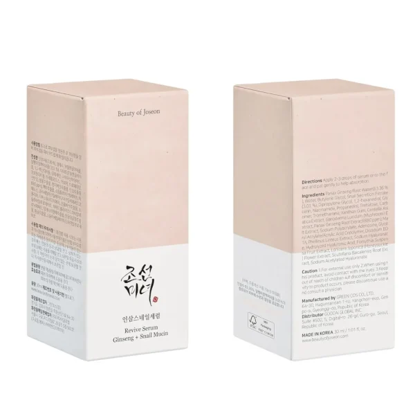 Beauty of Joseon Revive Snail Mucin Ginseng Serum